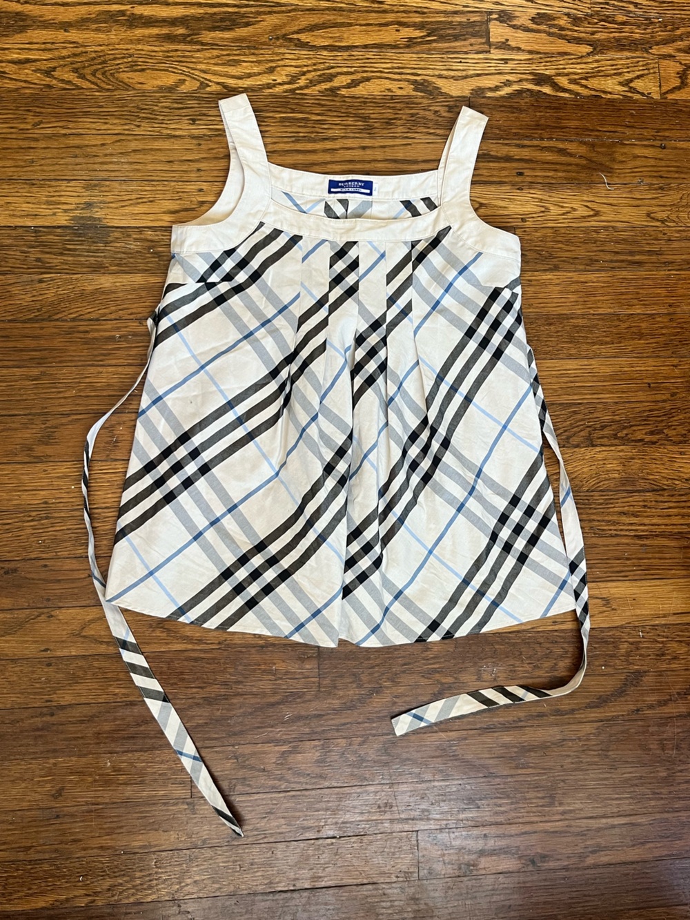 Burberry Blue Label Nova Plaid Babydoll Blouse